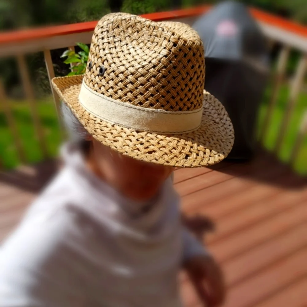 AUGUSTO DI ZOLA- Straw Hat/Fedora,Tan-EUC! - Picture 2 of 15